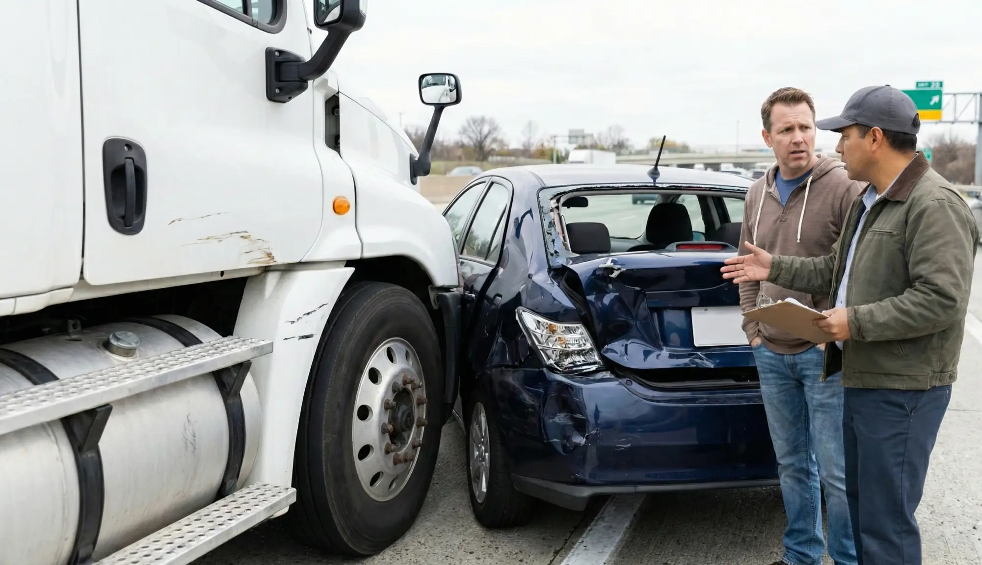 Accidente de camión - Importancia del seguro